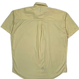 Chaps Ralph Lauren Short Sleeve Shirt - Large Yellow Cotton