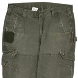 Carhartt Double Knee Cargo Pants - 38W 32L Green Cotton