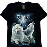 Glow In The Dark Rock Eagle Single Stitch T-Shirt - Large Black Cotton