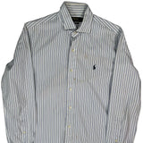 Polo By Ralph Lauren Striped Shirt - Medium Blue Cotton