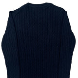 Tommy Hilfiger Cable Knit Sweater - Large Navy Cotton