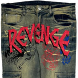 Revenge Graphic Jeans - 34W 30L Multicoloured Cotton