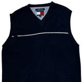 Tommy Hilfiger Sweater Vest - Medium Navy Cotton