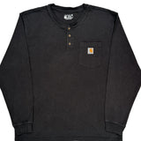Carhartt Long Sleeve T-Shirt - Large Black Cotton