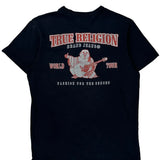 World Tour True Religion Graphic T-Shirt - Medium Black Cotton