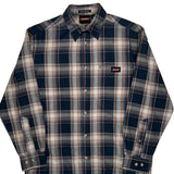 Dickies Checked Flannel Shirt - Medium Brown Cotton Blend