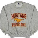 Mustang Athletic Dept. Russell Athletic College Sweatshirt - 2XL Grey Cotton