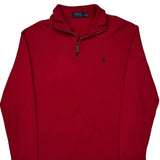 Polo By Ralph Lauren 1/4 Zip - Medium Red Cotton
