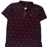 Armani Exchange Polo Shirt - XL Burgundy Cotton