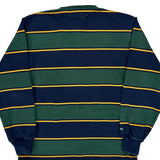 Ubc Barbarian Striped Rugby Shirt - Medium Blue Cotton