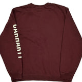 Carhartt Sweatshirt - 2XL Burgundy Cotton