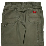 Dickies Carpenter Trousers - 36W 30L Grey Cotton
