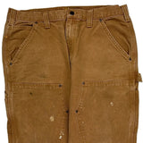 Carhartt Double Knee Carpenter Pants - 36W 32L Brown Cotton