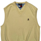 Tommy Hilfiger Sweater Vest - XL Yellow Cotton