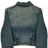 Yes Miss Cropped Denim Jacket - Medium Light Wash Denim
