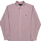 Ralph Lauren Striped Shirt - XL Pink Cotton