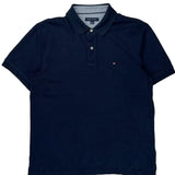 Tommy Hilfiger Polo Shirt - Large Navy Cotton