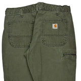 Carhartt Carpenter Pants - 33W 30L Green Cotton