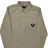 Age 10 True Religion Shirt - Medium Beige Cotton