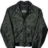 Members Only Leather Jacket - Medium Black Leather
