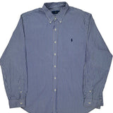 Ralph Lauren Striped Shirt - 2XL Blue Cotton
