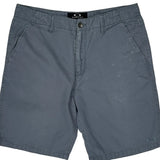 Oakley Chino Shorts - 34W 10L Grey Cotton
