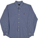 Ralph Lauren Checked Shirt - XL Blue Cotton