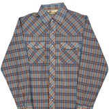 Levis Checked Shirt - Medium Blue Polyester Blend