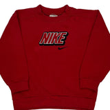 Age 4 Nike Spellout Sweatshirt - Small Red Cotton