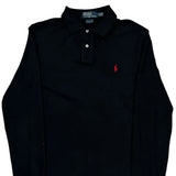 Polo By Ralph Lauren Long Sleeve Polo Shirt - Large Black Cotton