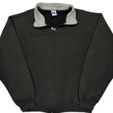 Russell Athletic 1/4 Zip - Large Black Cotton