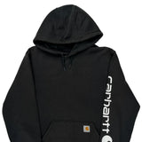 Loose Fit Carhartt Spellout Hoodie - Small Black Cotton