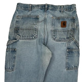 Carhartt Carpenter Jeans - 33W 30L Light Wash Cotton
