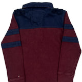 Age 4-5 Tommy Hilfiger Rugby Shirt - XS Burgundy Cotton