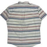 Tommy Hilfiger Striped Short Sleeve Shirt - 2XL Blue Cotton