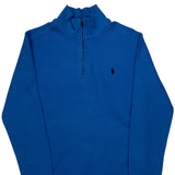 Polo By Ralph Lauren 1/4 Zip - Small Blue Cotton