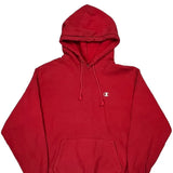 Reverse Weave Champion Hoodie - Large Red Cotton Blend
