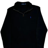Polo By Ralph Lauren 1/4 Zip - Medium Black Cotton