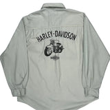 Harley Davidson Graphic Shirt - 2XL Grey Cotton