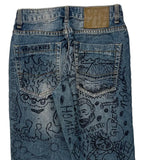 Company 81 Graphic Jeans - 28W 32L Blue Cotton