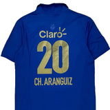 Universidad De Chile Adidas Football Shirt - Large Blue Polyester