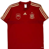 Spain National Team Adidas Football Soccer Jersey - Large Red Polyester