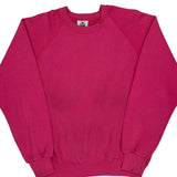 1990'S Blank Made In USA Lee Sweatshirt - Large Pink Cotton Blend