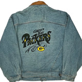 Green Bay Packers Pro Elite Graphic Denim Jacket - XL Blue Cotton