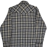 Wrangler Checked Flannel Shirt - Large Grey Cotton
