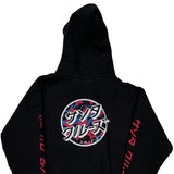 Santa Cruz Graphic Hoodie - Medium Black Cotton Blend