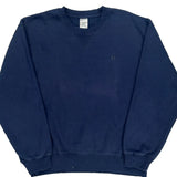90s Blank Russell Athletic Sweatshirt - Large Navy Cotton Blend