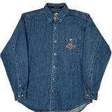 American Legend Harley Davidson Denim Shirt - Large Blue Cotton