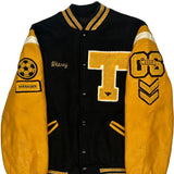 Soccer Manager Mecca Varsity Jacket - Large Black Nylon