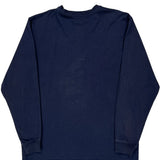 Carhartt Long Sleeve T-Shirt - Large Navy Cotton